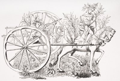 How to Take a Cart to Allure Beasts, After a Miniature in the 15th Century Manuscript of Phoebus, from 